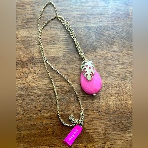NEW "Leaf Me Alone" (Dragon Fruit) Necklace by Lilly Pulitzer!